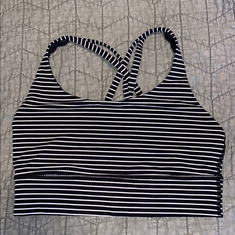 Lululemon striped sports bra